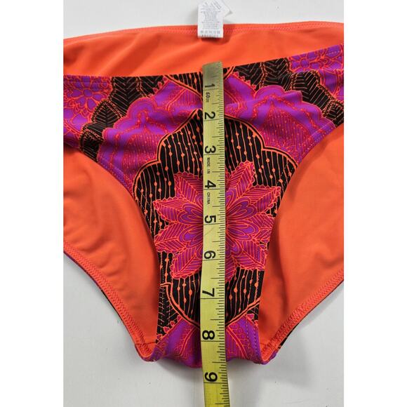 Prana Rena Reversible Bikini Bottom Neon Berry Scallop Size XL NWOT beach swim - Picture 5 of 5